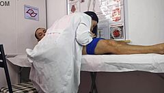 nurse's tight pussy tempts patient's monster cock to rise