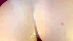 he perfectly fills her tight butthole doggy style