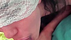 cute petite teen's amateur pov blowjob ends in facial cumshot