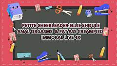 naughty british cheerleader ellie bounces petite on daddy's cock