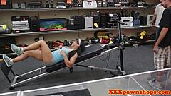 ebony babe gets hidden cam slam and facial blast