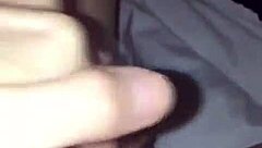 Wife fingers wet shaven pussy to intense orgasm