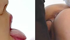 Fucking Stepsis' Tight Pussy with Monster Cock Close-Up!