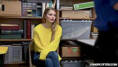 big tits teen gets rammed SPREADEAGLE on the table