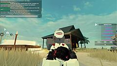 roblox babe rides cock deep in wet pussy cowgirl style!