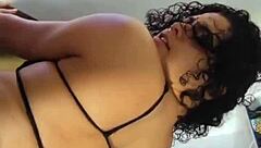 after deepthroating him sloppily my husband rams my tight latina ass while i moan loudly