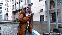 nerdy skinny teen polishes fat cock?