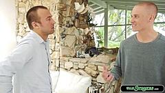 Stepsis deepthroats stepbro and boyfriend threesome