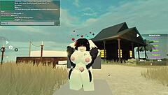 roblox babe rides cock deep in wet pussy cowgirl style!