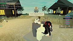 roblox babe rides cock deep in wet pussy cowgirl style!