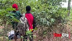 nigerian strangers threesome pounds ebony pussy doggystyle deep!