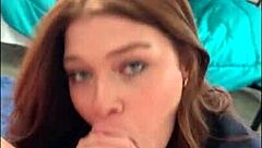 Hot Redhead Katerina Deville's Amateur College Hookup Doggystyle Ride