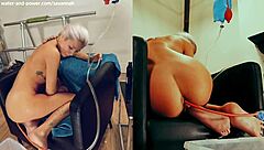 Savannah Shorts Kneels For Intense Enema Play