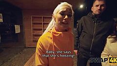 swap wives turns into hot threesome big cock pounding