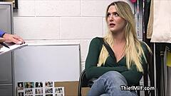 hot milf caught stealing punished hard in office