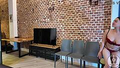 Four chubby tattooed Latinas strip bras for humiliating BDSM domination