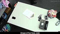 Sarcastic Redhead Teen Shoplyfter Stripped, Bent, and Roughly Fucked!