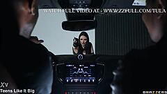 Angela White chokes on double cocks in hotel threesome with deepthroat facials unbound