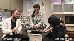 Doctor Tampa Forces Hitachi Orgasms on Jasmine Rose's Shaved Freshman Pussy