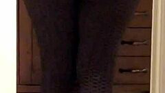 check out my wife's huge ass in tight leggings voyeur style