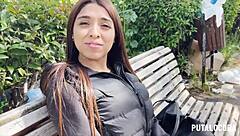 Michi la peruvian teen with big tits caught sucking torbe small cock wet