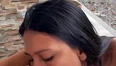 Escort SUCKS Huge COCK in PUBLIC For Cheap Cash