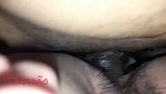 submissive fat latina ass worships cum!