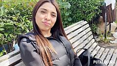 Michi la peruvian teen with big tits caught sucking torbe small cock wet