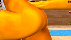 renamon stretches furry body in nsfw workout music flow