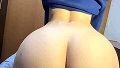 big ass college girl rides reverse cowgirl like a pro