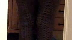 check out my wife's huge ass in tight leggings voyeur style