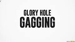 Angel Wicky Gags On Gloryhole Cock With Deepthroat Titty Fuck