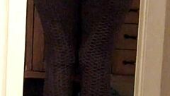 check out my wife's huge ass in tight leggings voyeur style
