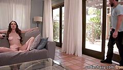 hey neighbor suck my massive cock you busty nudist teen