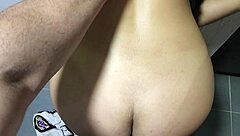 rough kitchen sex with sexy wife almost gets us caught pov