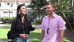 jasmine jae flashes pierced pussy tits beach public trio