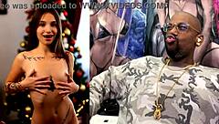 petite trans teen's tight pussy creampied by her own hard cock surprise