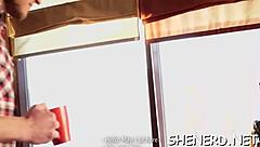 nerdy glasses teen drilled deep by throbbing cock craving