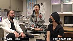 Doctor Tampa Forces Hitachi Orgasms on Jasmine Rose's Shaved Freshman Pussy