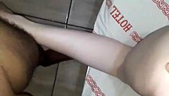 comi a novinha branquinha de quatro with my big black cock in her pink pussy