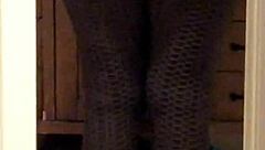 check out my wife's huge ass in tight leggings voyeur style