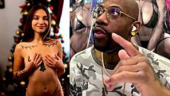 petite trans teen's tight pussy creampied by her own hard cock surprise