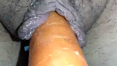 watch me squirt hard with this fat carrot, wanna join?