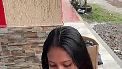 Escort SUCKS Huge COCK in PUBLIC For Cheap Cash