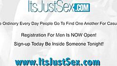 victoria's huge clit throbs as skinny babe's butthole gets cock stuffed