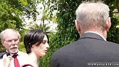 Old Man Joins Hairy Girl And Blonde Shower Masturbation Cum Fest