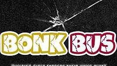 Tattoo babe squirts wildly during bus car sex adventure