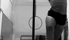 pinay stripteases in heels ripping clothes on pole