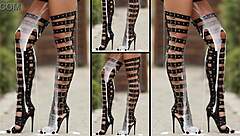 Sexy Legs In Hot Heels Dripping With Thick Cum Loads Everywhere