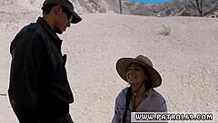 Fake Cop Busts Brazilian Paisley Parker For Outdoor Blowjob